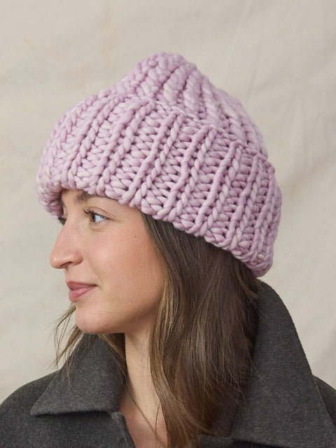 SoftWool hat, pale rose