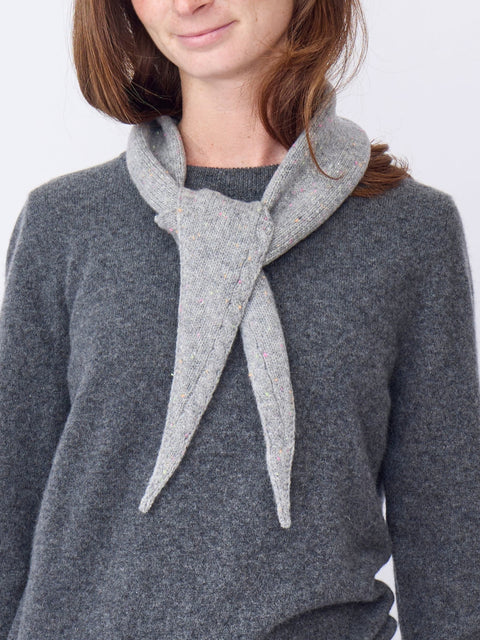 Mini Scarf, Grey Confetti