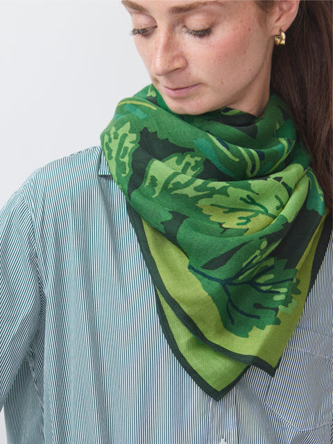 Herb Garden Square Scarf, Green