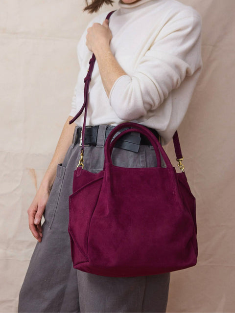 Zoe Tote, Mulberry Suede