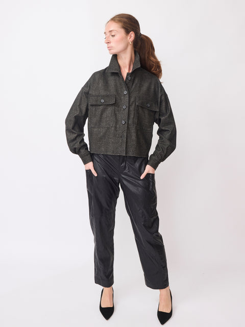 Izzy Shirt Cambridge Flannel, Charcoal