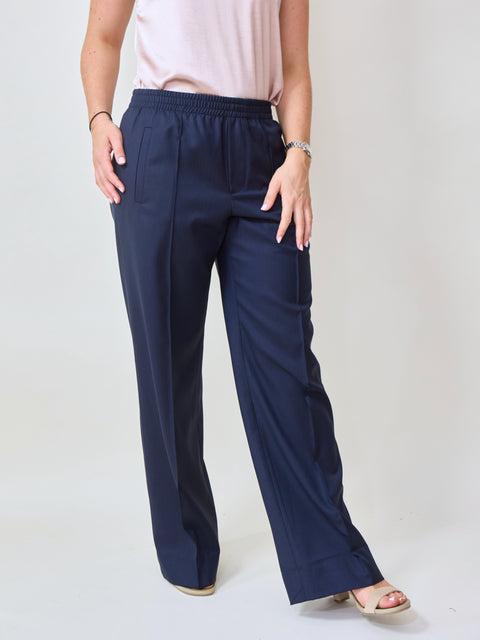 Prep Trouser, Navy Pinstripe