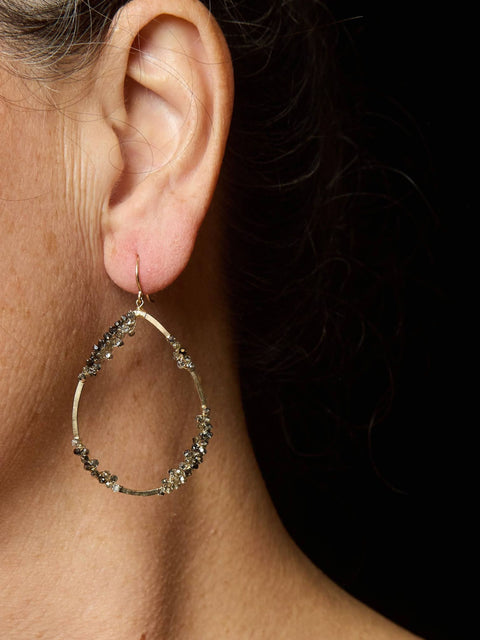 Deco Hoop Drop Earring