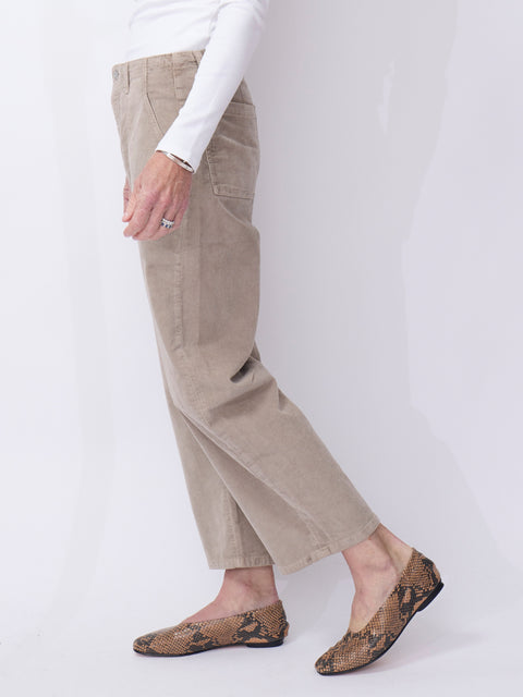 Corduroy Utility Soft Barrel, Soft Taupe