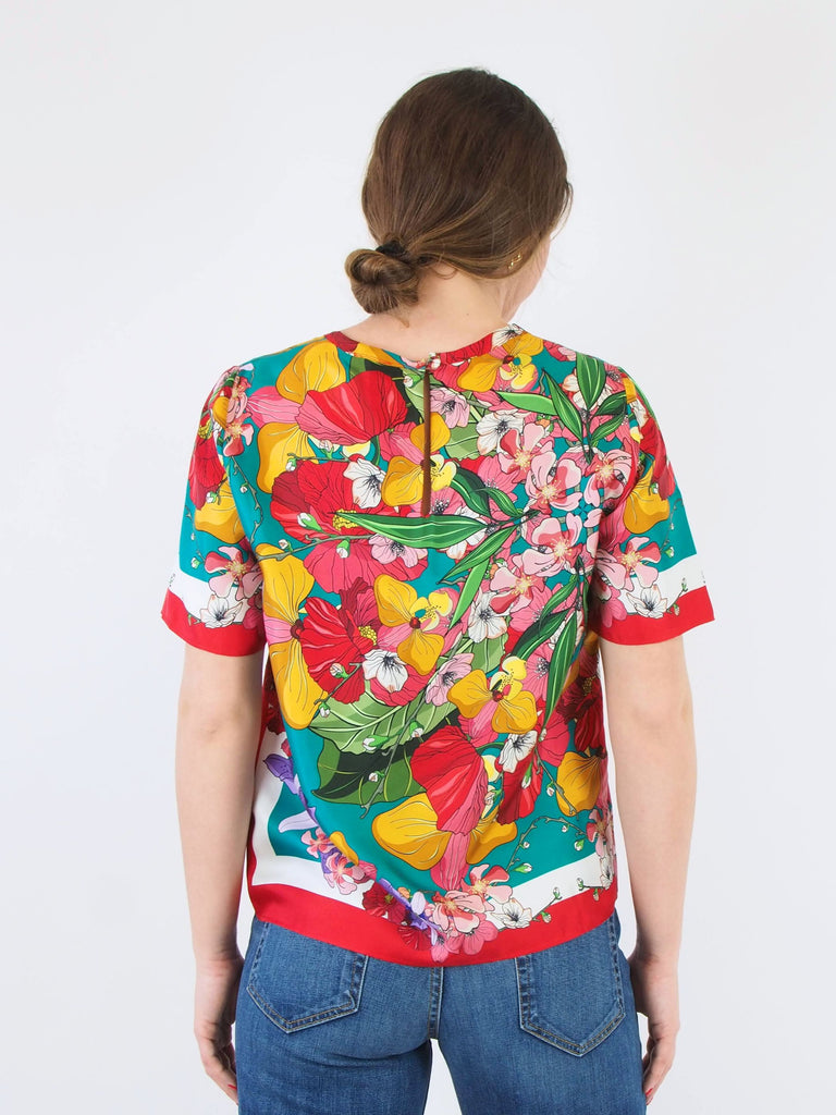 Tropical Flowers SS Blouse