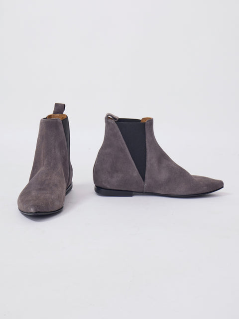 Smoke Show Chelsea Boot, Grey Suede