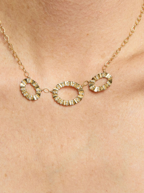 Deco Trio Oval Necklace