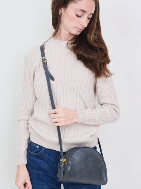 Half-Moon Crossbody, Grafite