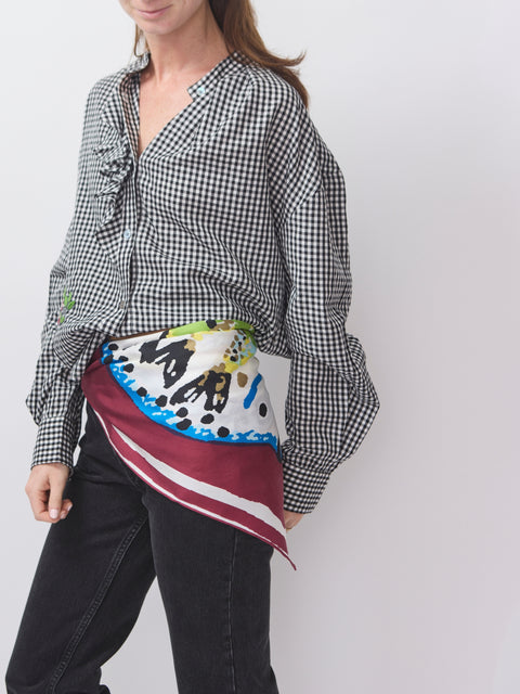 Sardine Square Scarf, Bordeaux