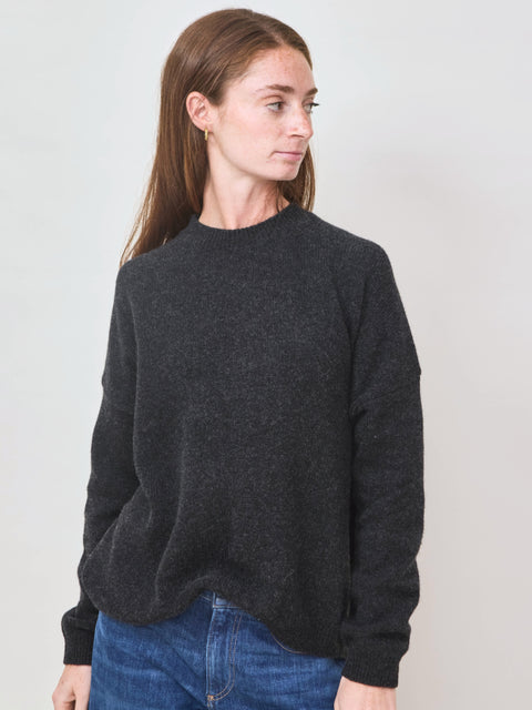 Wool Fox Pullover, charcoal