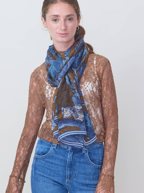 Histoire scarf, bleu