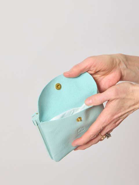 Classic Zip + Snap Envelope, celeste botticelli