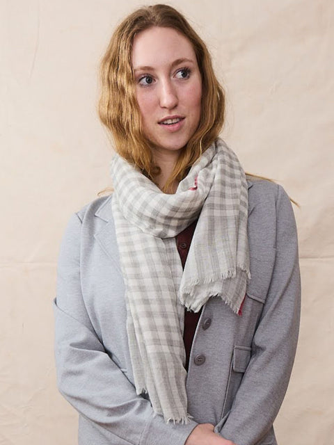 Vichy Scarf, light grey