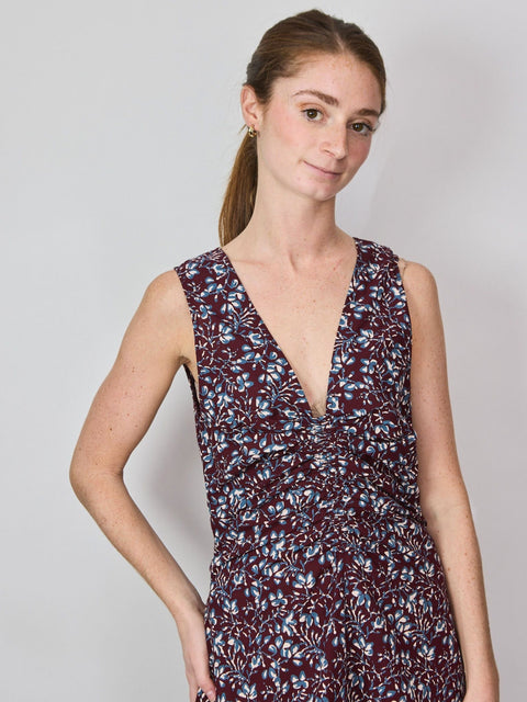 Fatima Tank Dress, Mira Floral Wine