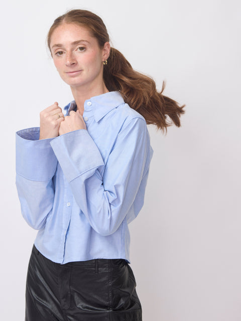 Monty Shirt in Spanish Oxford, Banker Blue
