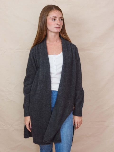 Long Cardigan, Charcoal