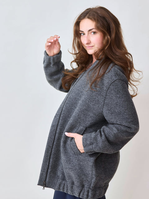 Oversized Bomber, middle grey
