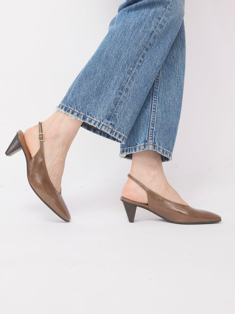 Sontag Slingback, crinkled patent