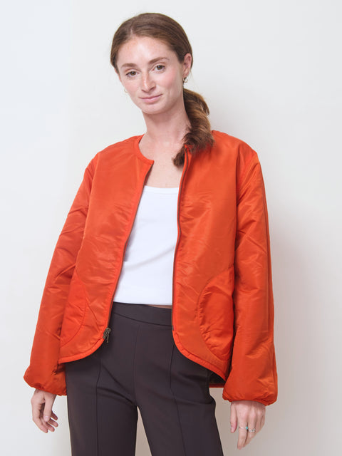 Reversible Plush Bomber, Camo/Red