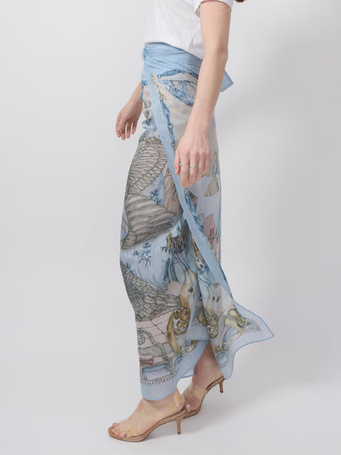 The Glass Swan Cotton/Silk Pareo