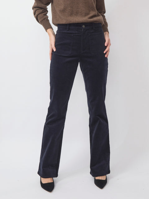 Charle Flare Trouser, Navy