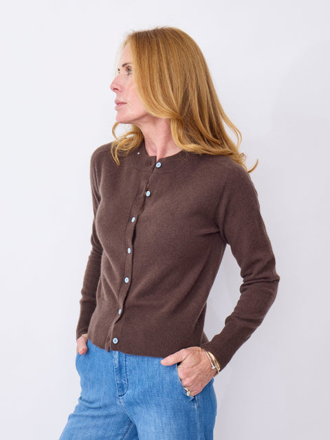 Halle Cardigan, Espresso