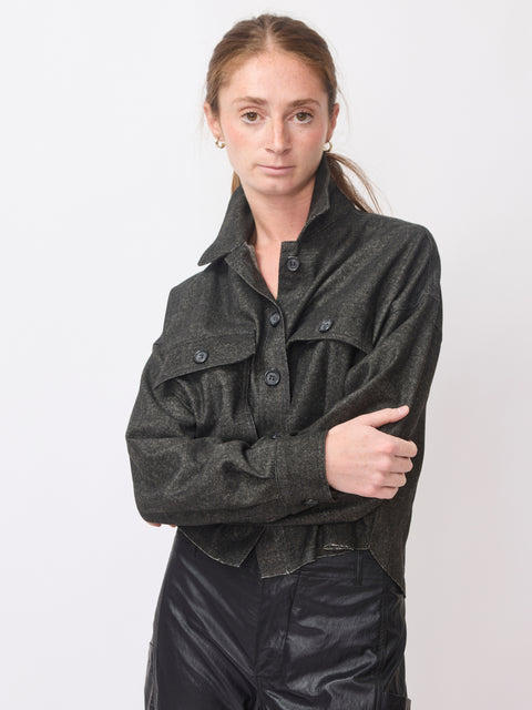 Izzy Shirt Cambridge Flannel, Charcoal