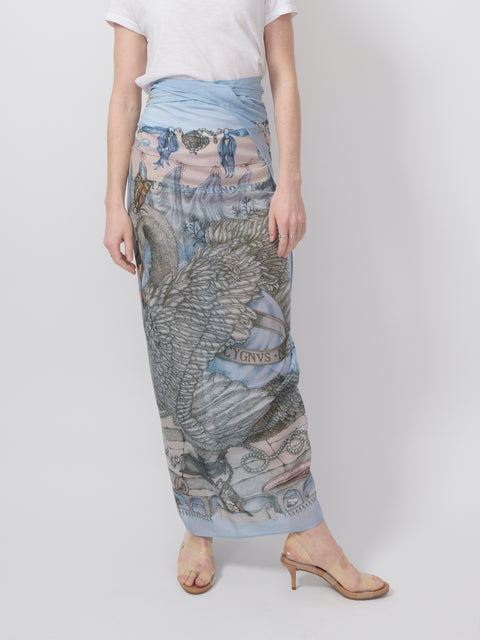 The Glass Swan Cotton/Silk Pareo