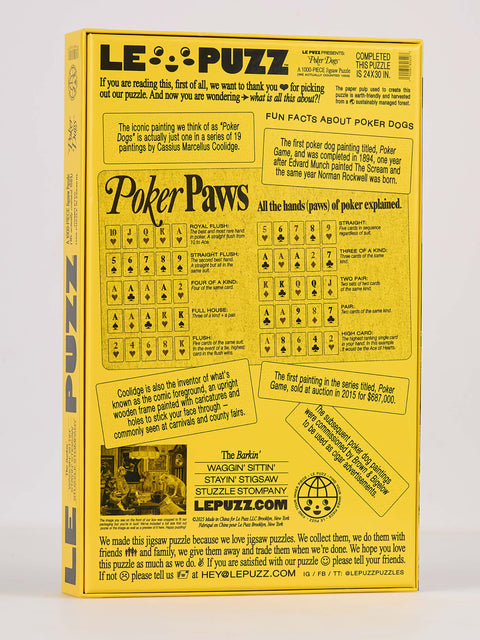 Poker Dogs, 1000-piece puzzle