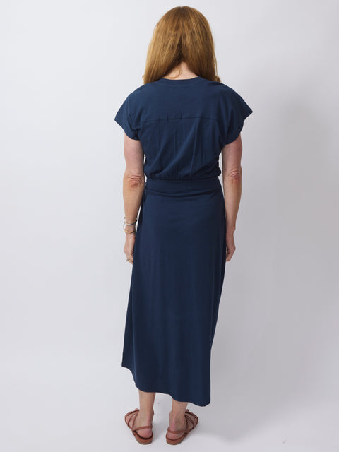 Fuerte Wrap Dress, navy