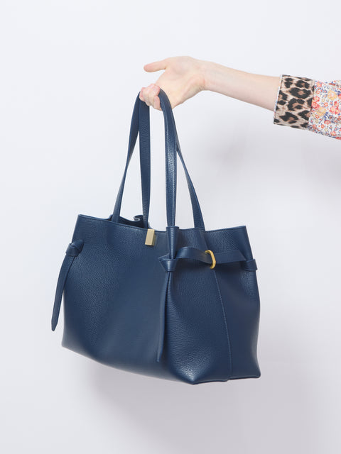 Gyoza Tote, Midnight Pebble Grain