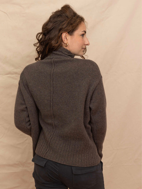 High Neck Pullover, Walnut