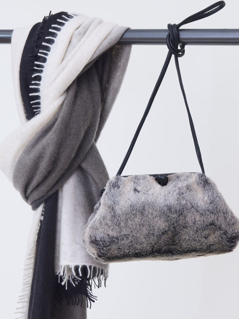 Liette, Charcoal Faux Fur