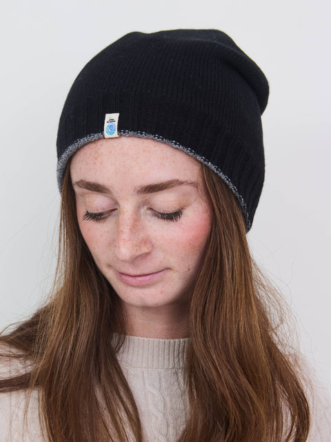 Reversible Cashmere Beanie, embassy/kensington