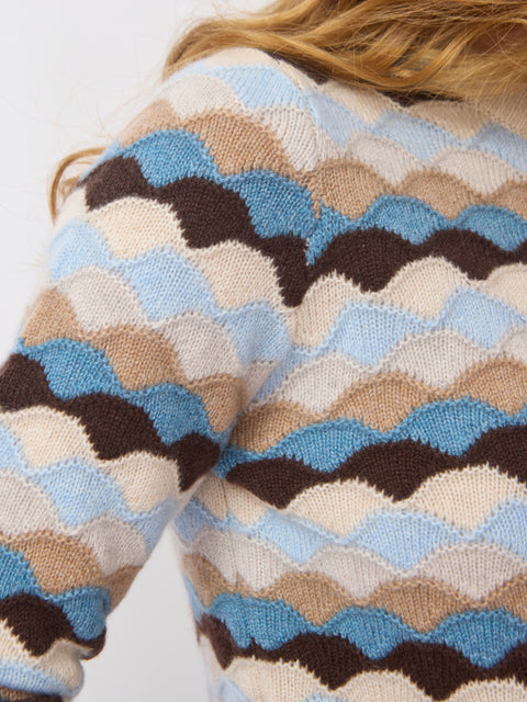 Highland Jacquard Crew, sandstone