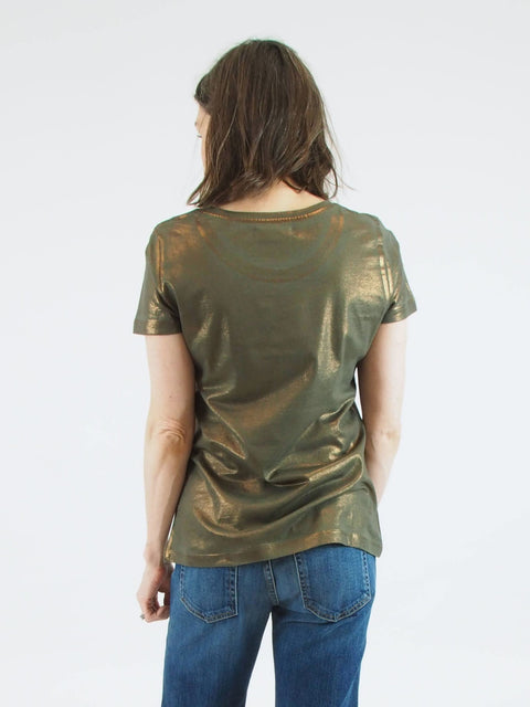 Foil Tee, military/bronze