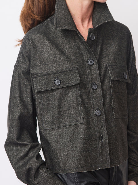 Izzy Shirt Cambridge Flannel, Charcoal