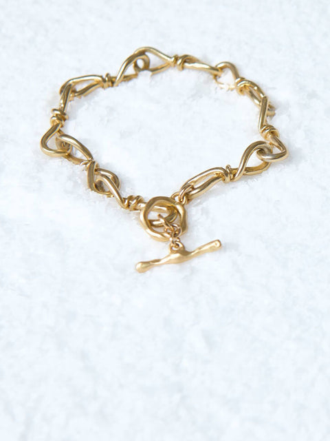 Knot Link Bronze Bracelet