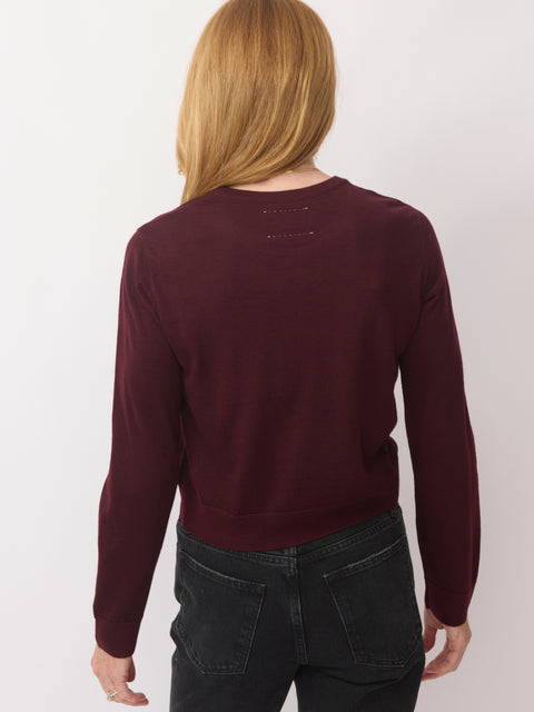 Crewneck Sweater, Burgundy
