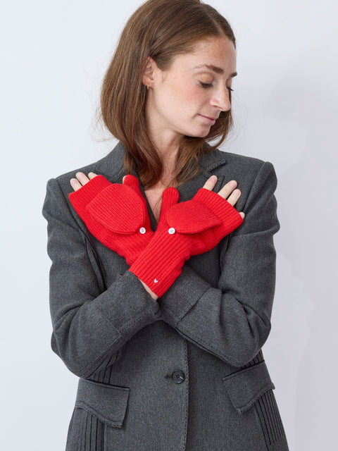 Flip Flop Mittens, Red