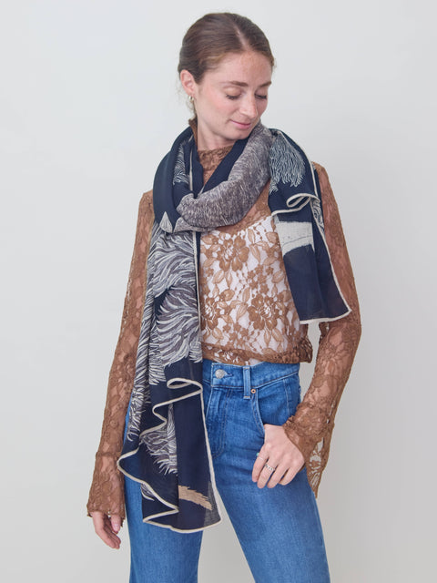 Toutou scarf, black