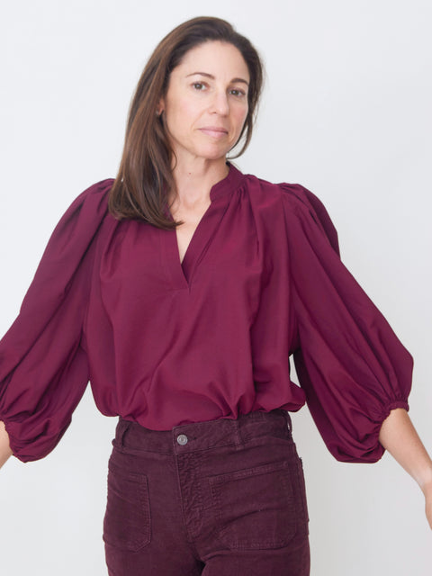 Bell Blouse, wine