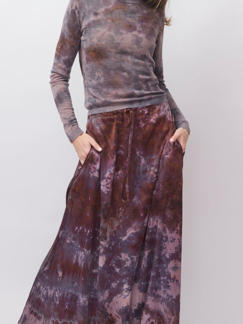 Silk Peasant Skirt, Chai
