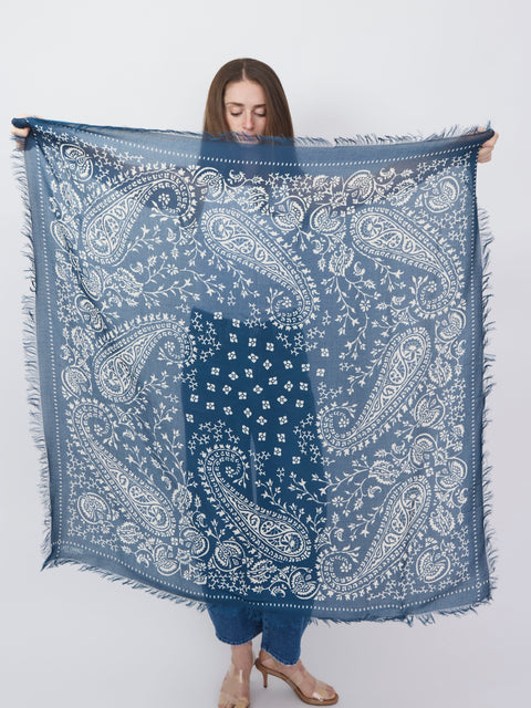 Big Honcho Bandana, navy paisley