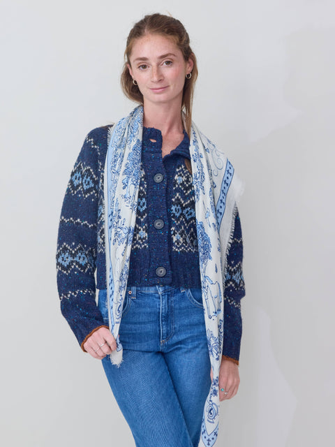 Toile de Jouy, Navy sw