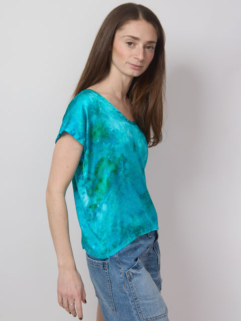 Chic Silk Top, water nymph
