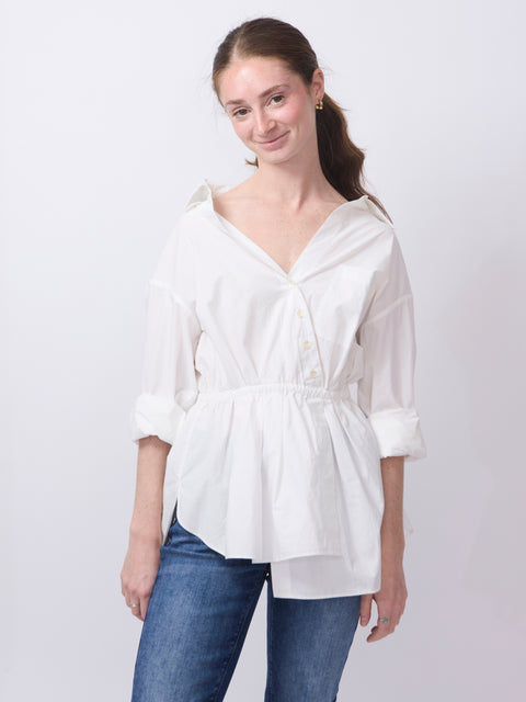 Falling off the Shoulder Top, White