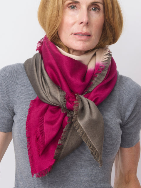 City Girl Satin Weave, Velvet Magenta/Armani Grey