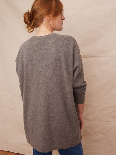 Drop Shoulder V-neck, Elk