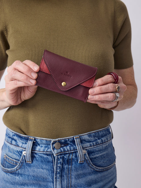 Duo Card Case, Amarena/Rosso